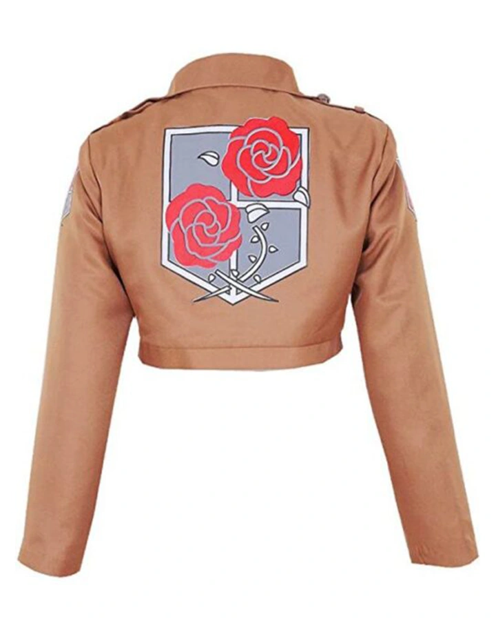 Attack on Titan Garrison Regiment Brown Cropped Jacket Attack on Titan Garrison Regiment Brown Cropped Jacket