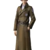  Attack On Titan S03 Eren Jaeger Green Trench Coat