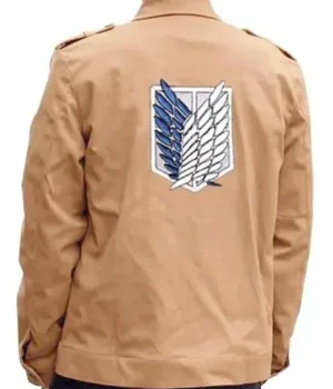  Mens Attack On Titan Beige Cotton Jacket