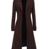  Eren Yeager Attack on Titan Brown Long Wool Coat