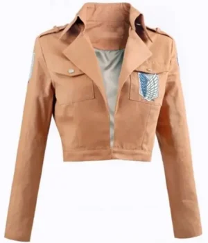  Survey Corps Attack On Titan Beige Cropped Jacket