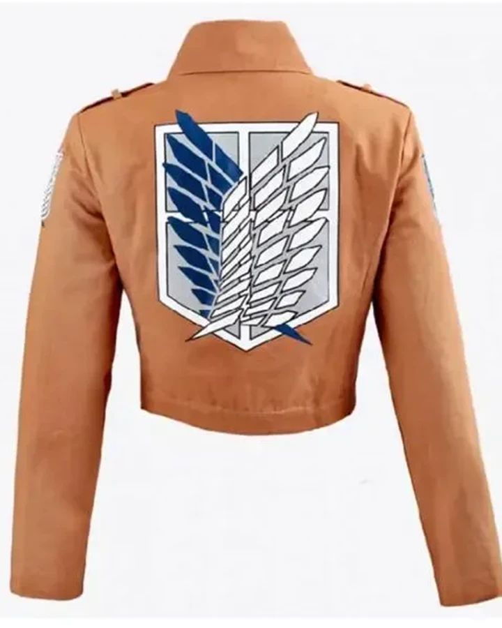 Survey Corps Attack On Titan Beige Cropped Jacket Survey Corps Attack On Titan Beige Cropped Jacket