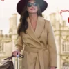  Brooke Shields A Castle for Christmas Long Trench Coat