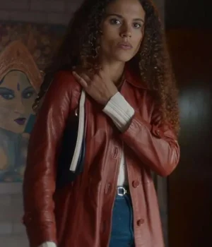  Stacey Embalo Missing You Leather Coat