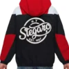  Archie Stegaro Red Hooded Jacket