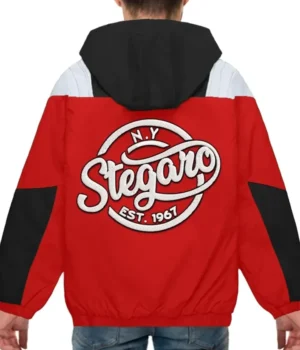  Ashton Red And Black Stegaro Hooded Jacket