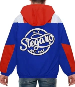  Bertram Red And Blue Stegaro Hooded Jacket