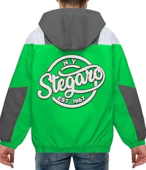  Charlie Green And Grey Stegaro Hooded Jacket