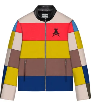  Color Block Stegaro Leather Jacket