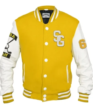  Golf Yellow And White Stegaro Varsity Jacket