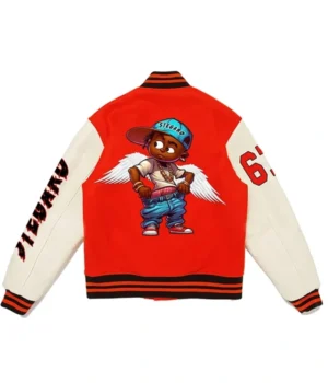  Harrison Orange And White Stegaro Varsity Jacket