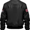  lobov Black Stegaro Bomber Leather Jacket