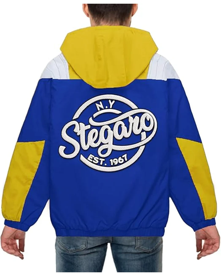 Marie Royal Blue And Yellow Anorak Stegaro Jacket Marie Royal Blue And Yellow Anorak Stegaro Jacket
