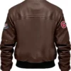  Nas Brown Stegaro Bomber Leather Jacket
