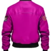 Parker Pink Stegaro Bomber Leather Jacket Parker Pink Stegaro Bomber Leather Jacket