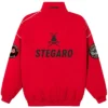 Red Stegaro Moto Bomber Jacket Red Stegaro Moto Bomber Jacket