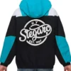 Smith Stegaro Black Blue Hooded Jacket Smith Stegaro Black Blue Hooded Jacket