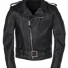  Stegaro American Black Biker Leather Jacket