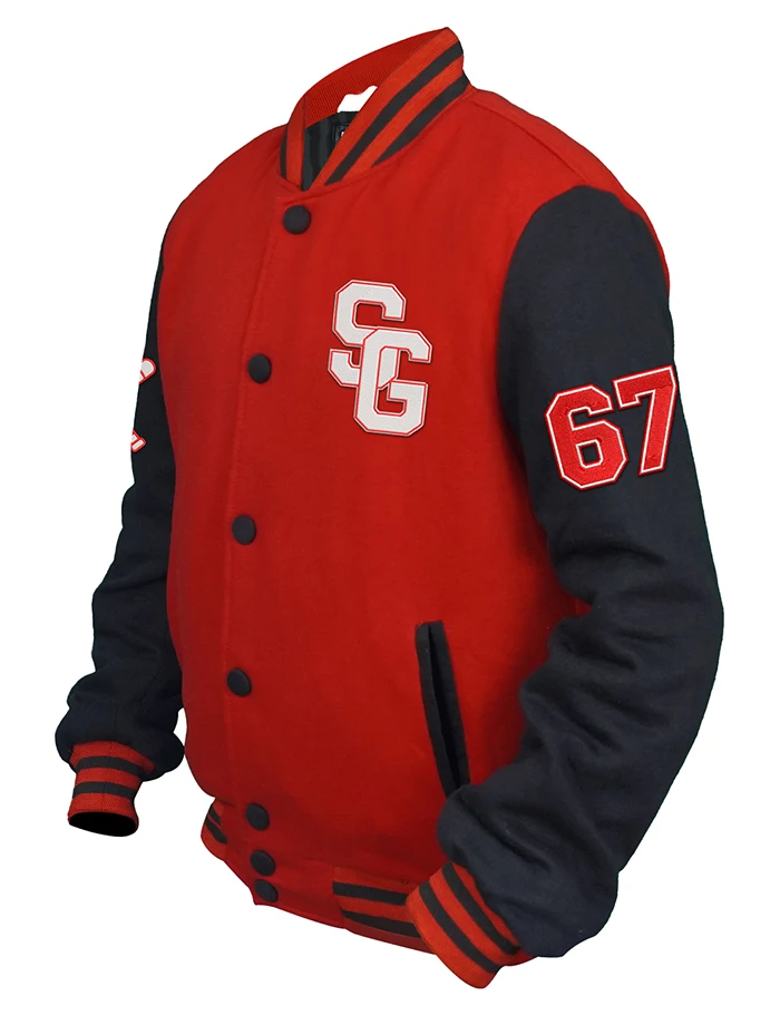 Stegaro Baseball Red Varsity Jacket Stegaro Baseball Red Varsity Jacket