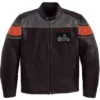  Stegaro Cafe Racer USA Flag Leather Jacket