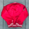 1990s Atlanta Falcons Red Satin Bomber Jacket product image