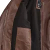 Rachel Women's Cognac Brown Biker Leather Jacket product image