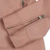 Dodge Women Light Pink Biker Style Leather Jacket product image