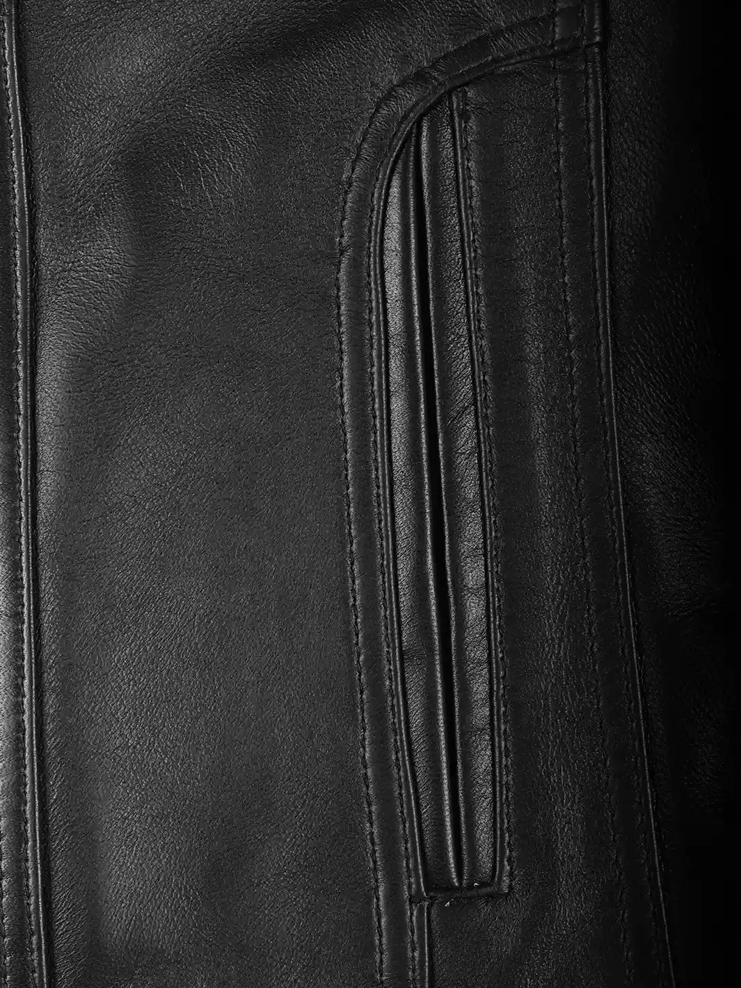 Tavares Womens Black Cafe Racer Leather Jacket Tavares Womens Black Cafe Racer Leather Jacket product image