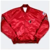 80s Arizona Cardinals Bomber Red Satin Jacket product image