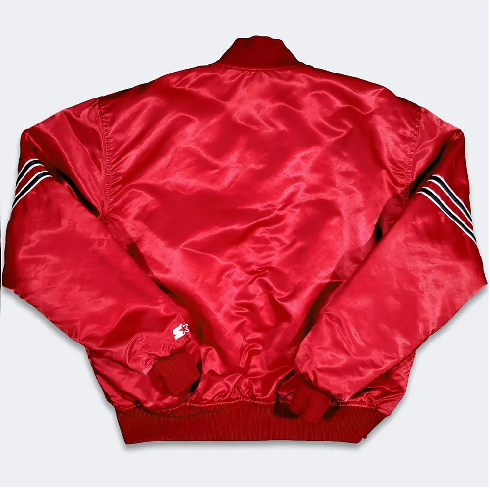80s Arizona Cardinals Bomber Red Satin Jacket 80s Arizona Cardinals Bomber Red Satin Jacket product image