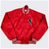 80s Atlanta Falcons Red Bomber Satin Jacket product image