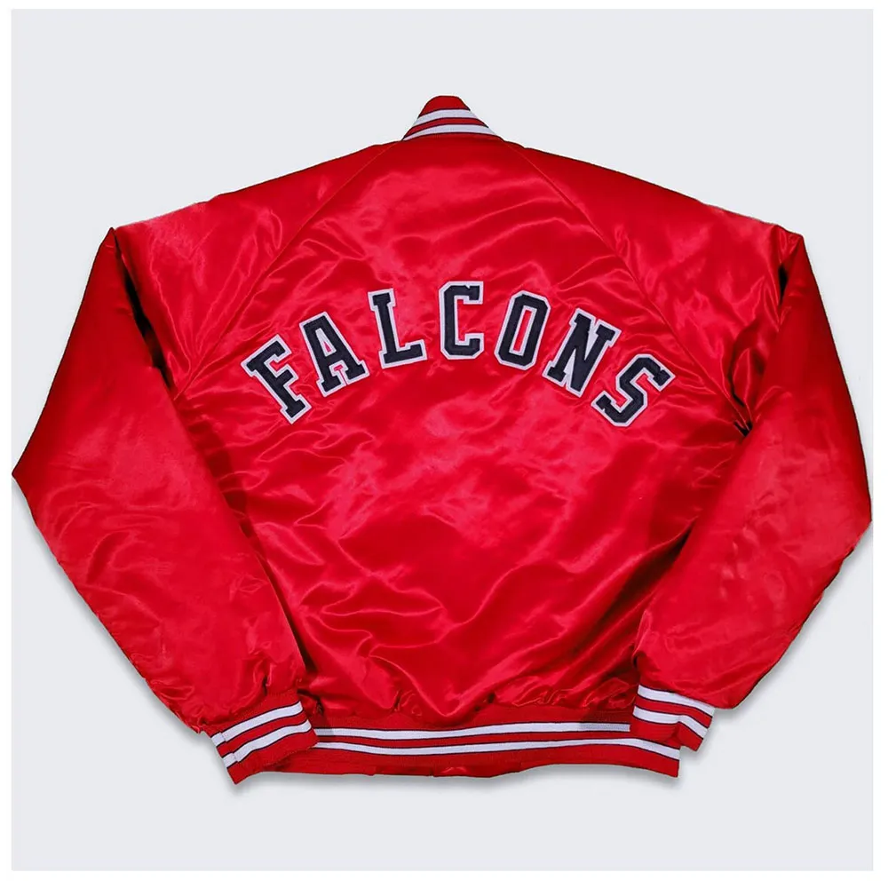 80s Atlanta Falcons Red Bomber Satin Jacket 80s Atlanta Falcons Red Bomber Satin Jacket product image