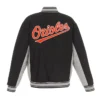 Accent Baltimore Orioles Black and Gray Wool Varsity Jacket Accent Baltimore Orioles Black and Gray Wool Varsity Jacket product image