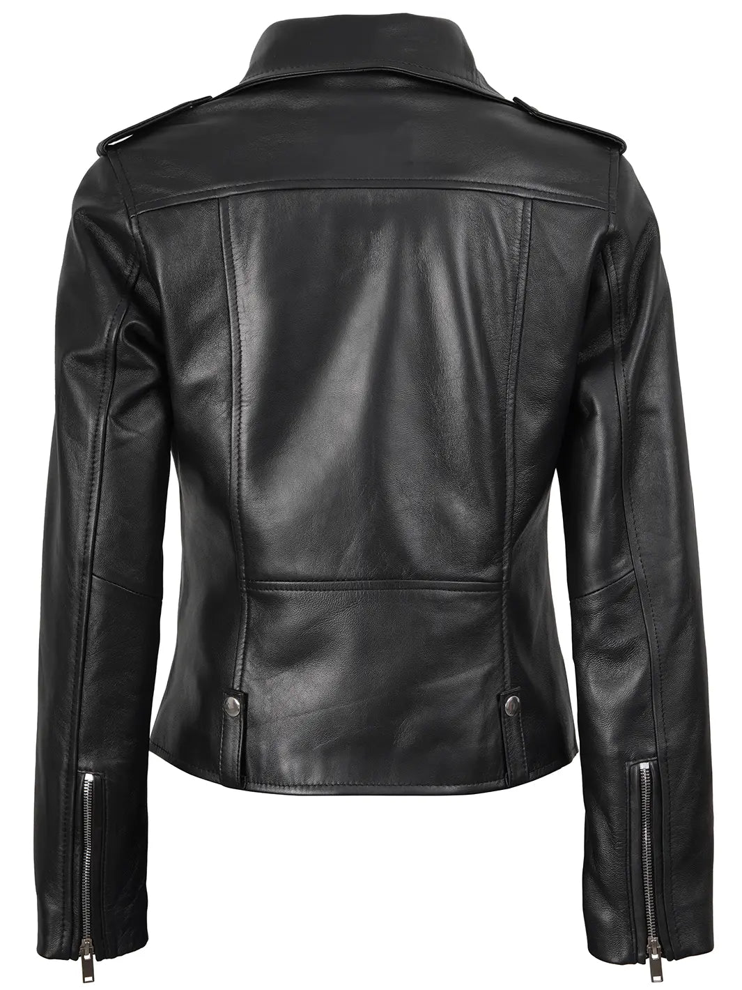 Amber Womens Asymmetrical Black Biker Style Leather Jacket Amber Womens Asymmetrical Black Biker Style Leather Jacket product image