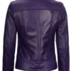 Amy Purple Cafe Racer Women's Leather Jacket product image