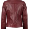 Amy Women's Maroon Leather Jacket product image
