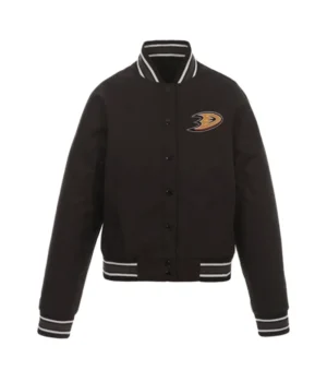 Anaheim Ducks Front Hit Poly Twill Black Jacket product image