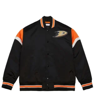 Anaheim Ducks Heavyweight Black Satin Jacket product image