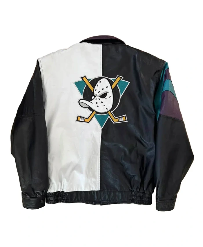 Anaheim Ducks Multi Color Leather Jacket Anaheim Ducks Multi Color Leather Jacket product image