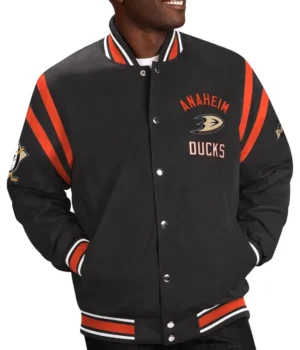 Anaheim Ducks Tailback Black Varsity Jacket product image