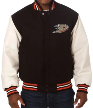 Anaheim Ducks Wool/Leather Varsity Jacket product image