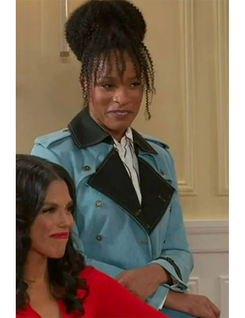 Arielle Prepetit Beyond The Gates Blue Trench Coat product image