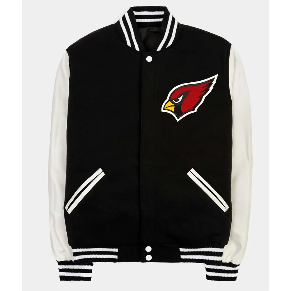 Arizona Cardinals Black and White Varsity Jacket Arizona Cardinals Black and White Varsity Jacket product image