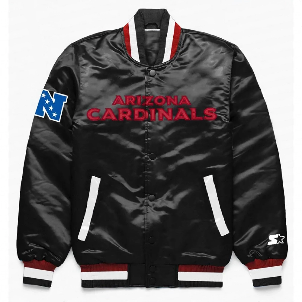 Arizona Cardinals Exclusive Black Satin Jacket Arizona Cardinals Exclusive Black Satin Jacket product image