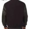 Arizona Coyotes Black Wool and Leather Varsity Jacket Arizona Coyotes Black Wool and Leather Varsity Jacket product image
