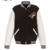 Arizona Coyotes Black Wool and Leather Varsity Jacket Arizona Coyotes Black Wool and Leather Varsity Jacket product image