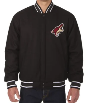 Arizona Coyotes Black Wool Varsity Jacket product image