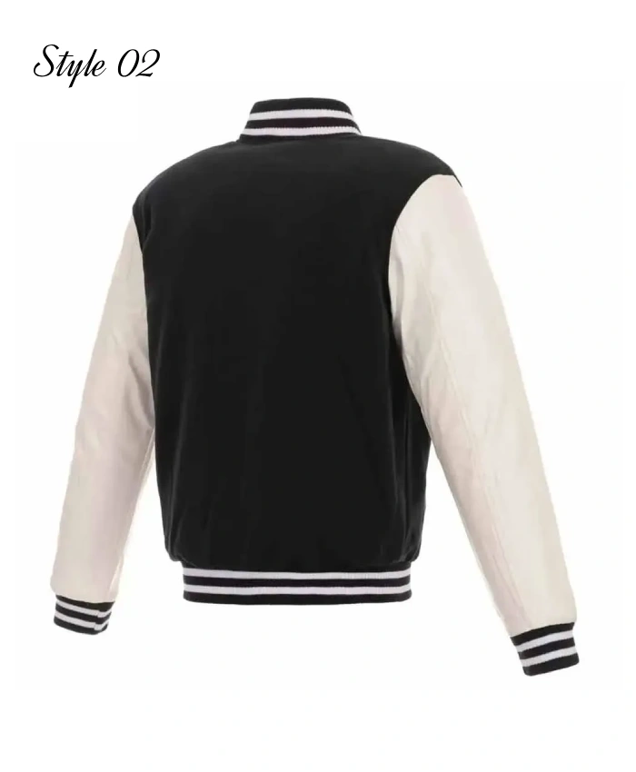 Arizona Coyotes Black Wool and Leather Varsity Jacket Arizona Coyotes Black Wool and Leather Varsity Jacket product image