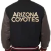 Arizona Coyotes Two Tone Varsity Wool Jacket Arizona Coyotes Two Tone Varsity Wool Jacket product image