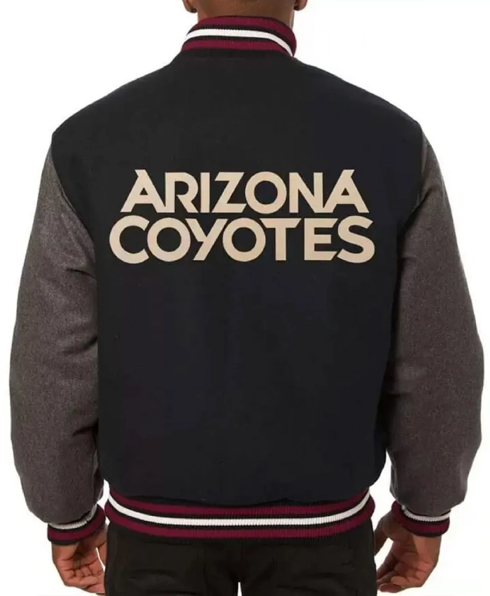 Arizona Coyotes Two Tone Varsity Wool Jacket Arizona Coyotes Two Tone Varsity Wool Jacket product image
